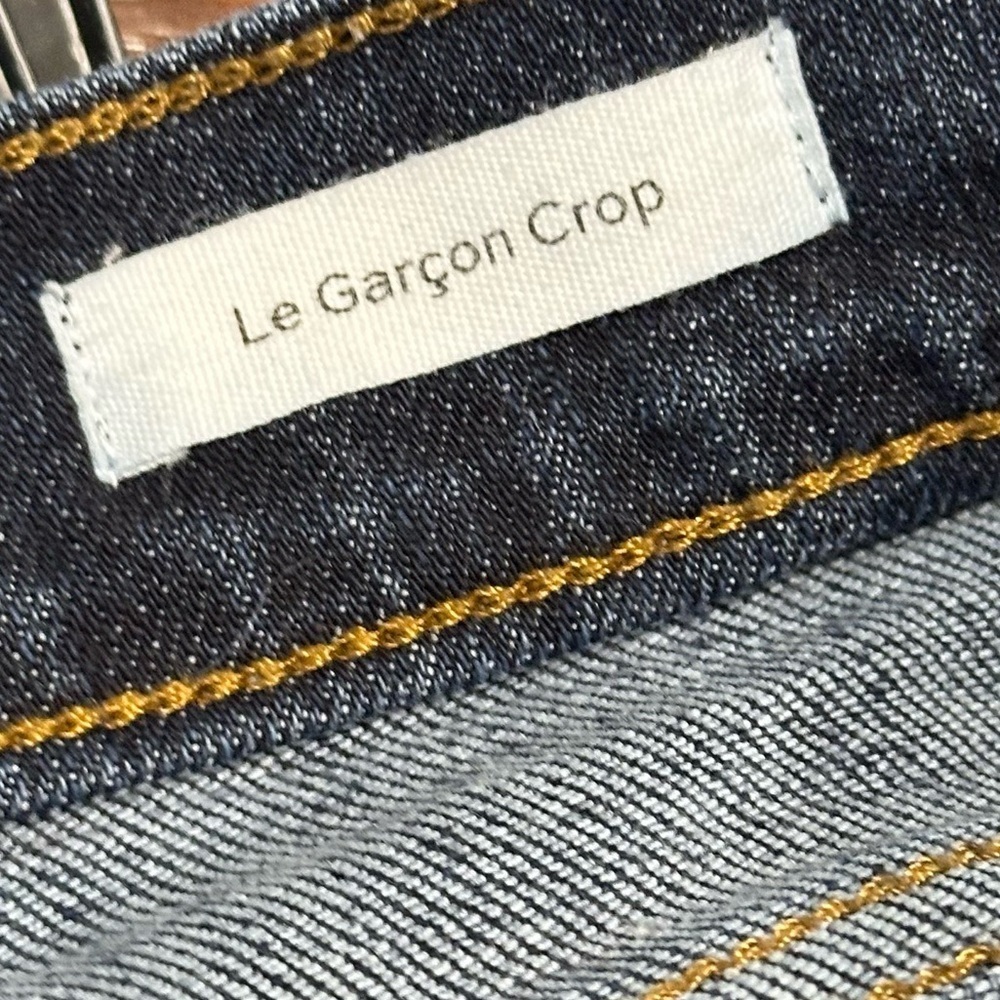 FRAME Blue Le Garcon Crop Tailored Boyfriend Jeans Size 32 EUC - Picture 3 of 7